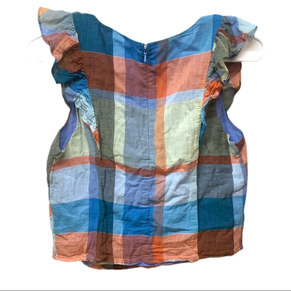 Anthropologie Maeve Madras Plaid Top 4 - Picture 4 of 6